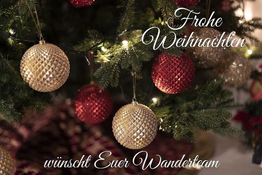 Wanderteam wuenscht Frohe Weihnachten